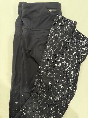 lululemon athletica Black Splatter Print Leggings